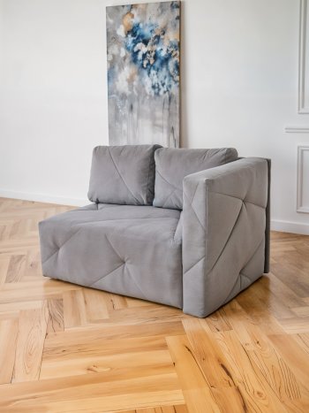 Диван 1010 серый, правый (BRENDOSS) в Новоуральске - novouralsk.mebel-e96.ru
