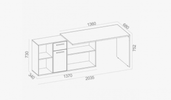 Стол письменный Лайт 03.245 в Новоуральске - novouralsk.mebel-e96.ru