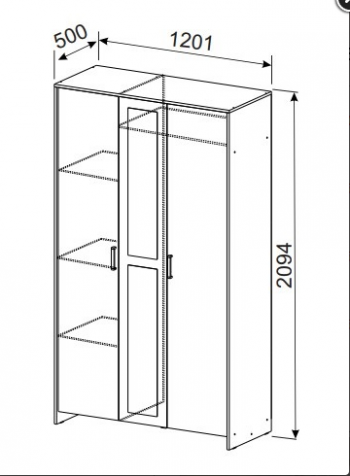 Шкаф распашной 1200 мм Дольче дуб золотой (СВ) в Новоуральске - novouralsk.mebel-e96.ru