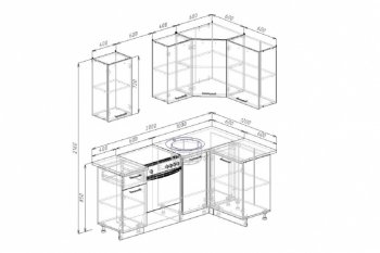 Кухонный гарнитур угловой Крафт 2000х1200 в Новоуральске - novouralsk.mebel-e96.ru