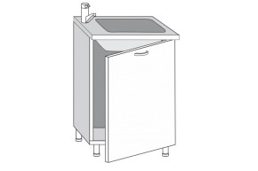 2.60.2мн Кира Шкаф-стол под мойку (накладную) с одной дверцей в Новоуральске - novouralsk.mebel-e96.ru | фото