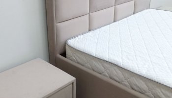 Кровать с подъемным механизмом Мега беж (Лин) в Новоуральске - novouralsk.mebel-e96.ru