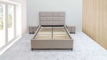 Кровать с подъемным механизмом Мега беж (Лин) в Новоуральске - novouralsk.mebel-e96.ru