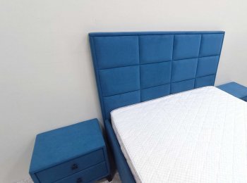 Кровать с подъемным механизмом Мега синий (Лин) в Новоуральске - novouralsk.mebel-e96.ru