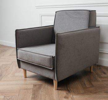 Кресло 831 Серый, велюр (Brendoss) в Новоуральске - novouralsk.mebel-e96.ru