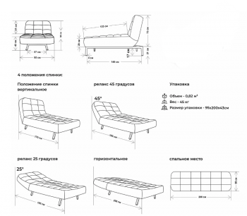 Кушетка Абри Синий в Новоуральске - novouralsk.mebel-e96.ru