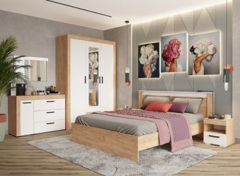 Кровать двуспальная Адель белый (Текс) в Новоуральске - novouralsk.mebel-e96.ru