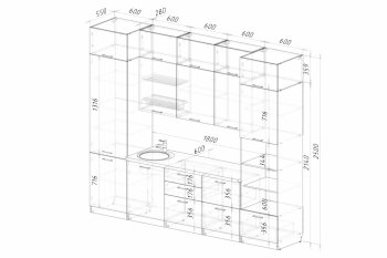 Кухонный гарнитур Альба экстра 3000 мм (Герда) в Новоуральске - novouralsk.mebel-e96.ru