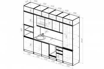 Кухонный гарнитур Амели люкс 3000 мм (Герда) в Новоуральске - novouralsk.mebel-e96.ru