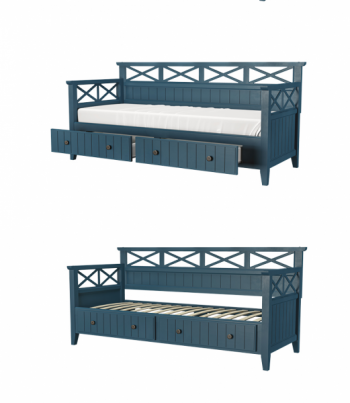 Кровать из массива Амелия сапфир (БМ) в Новоуральске - novouralsk.mebel-e96.ru