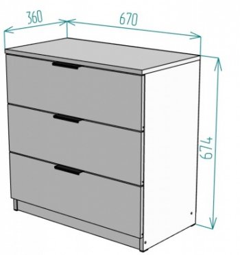 Комод Anna K215 674х670х360 в Новоуральске - novouralsk.mebel-e96.ru