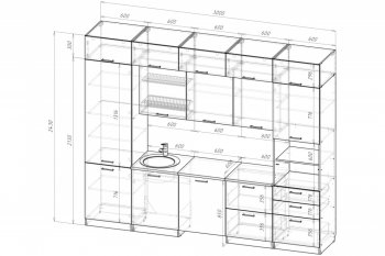 Кухонный гарнитур Антика экстра 5 3000 мм (Герда) в Новоуральске - novouralsk.mebel-e96.ru