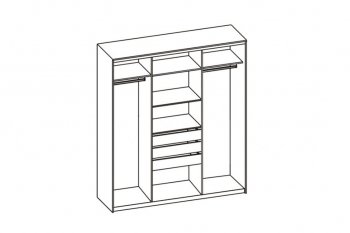Шкаф-купе 1700 мм 3-х дверный с 1-м зеркалом (арт. 012) бодега (Диал) в Новоуральске - novouralsk.mebel-e96.ru