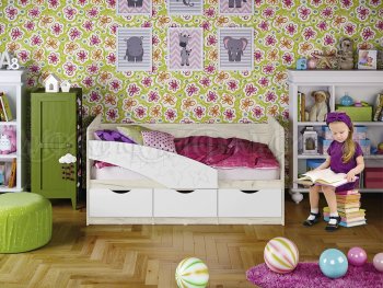 Кровать Бабочки Шарли белый (Миф) в Новоуральске - novouralsk.mebel-e96.ru