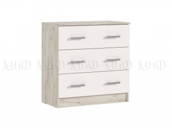 Комод 3 ящика Бася крафт/кашемир (Миф) в Новоуральске - novouralsk.mebel-e96.ru