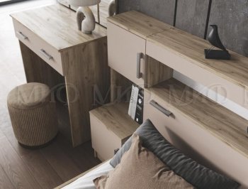 Спальный гарнитур Бася крафт/кашемир (Миф) в Новоуральске - novouralsk.mebel-e96.ru