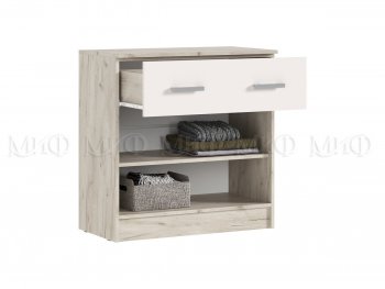 Комод 1 ящик 2 двери Бася крафт/кашемир (Миф) в Новоуральске - novouralsk.mebel-e96.ru
