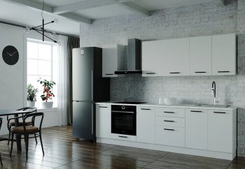 Кухонный гарнитур Белый глянец 2800 МДФ (Санвут) в Новоуральске - novouralsk.mebel-e96.ru