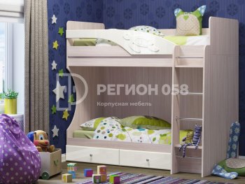 Двухъярусная кровать Бемби МДФ (Регион) в Новоуральске - novouralsk.mebel-e96.ru