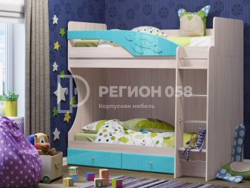 Двухъярусная кровать Бемби МДФ (Регион) в Новоуральске - novouralsk.mebel-e96.ru