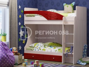 Двухъярусная кровать Бемби МДФ (Регион) в Новоуральске - novouralsk.mebel-e96.ru