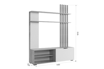 Мини-стенка Бери (Мебельсон) в Новоуральске - novouralsk.mebel-e96.ru