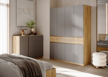 Спальный гарнитур Бостон Лайт серый (Стиль) в Новоуральске - novouralsk.mebel-e96.ru