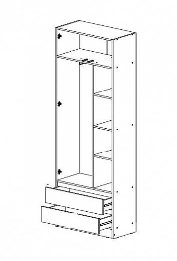 Шкаф 800 мм Челси Color (Миф) в Новоуральске - novouralsk.mebel-e96.ru