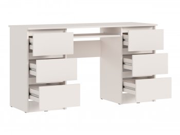 Письменный стол Челси 6 ящиков кашемир (Миф) в Новоуральске - novouralsk.mebel-e96.ru