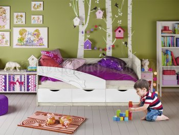 Кровать Дельфин шарли белый (Миф) в Новоуральске - novouralsk.mebel-e96.ru