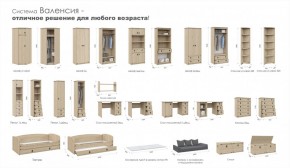 Комод 5ящ Валенсия Дуб сонома (Имп) в Новоуральске - novouralsk.mebel-e96.ru