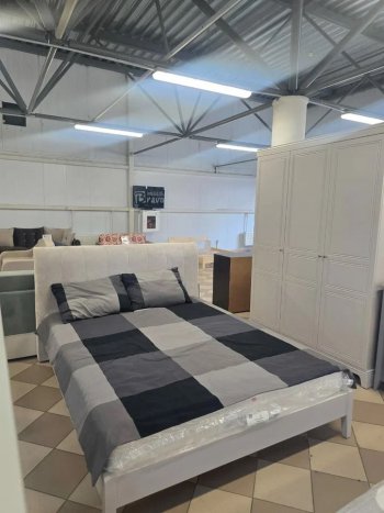 Кровать из массива Джали льняной (БМ) в Новоуральске - novouralsk.mebel-e96.ru