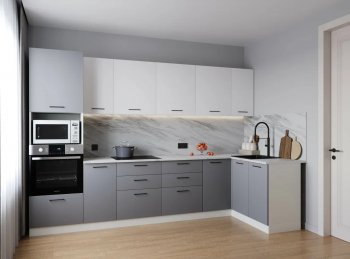 Угловой кухонный гарнитур Элеганция 3200*1400 мм (Санвут) в Новоуральске - novouralsk.mebel-e96.ru