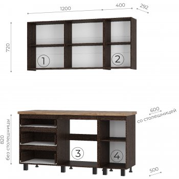 Кухонный гарнитур Энигма 1600 мм (БТС) в Новоуральске - novouralsk.mebel-e96.ru