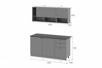 Кухонный гарнитур Энни 1600 мм (МИ) в Новоуральске - novouralsk.mebel-e96.ru