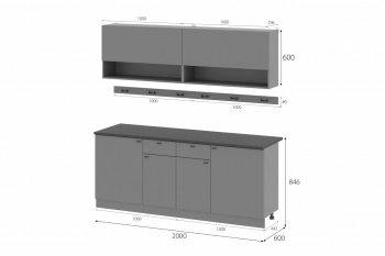 Кухонный гарнитур Энни 2000 мм (МИ) в Новоуральске - novouralsk.mebel-e96.ru