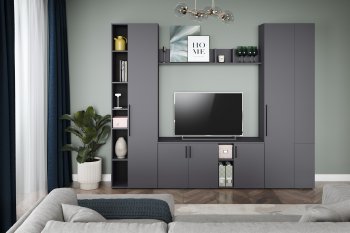 Шкаф торцевой Эйр 16.323 графит (Моби) в Новоуральске - novouralsk.mebel-e96.ru