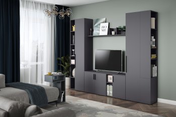 Стенка Эйр модульная, графит (Моби) в Новоуральске - novouralsk.mebel-e96.ru