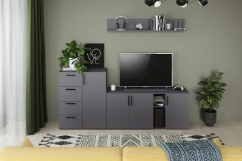 Стенка Эйр комп.1, графит (Моби) в Новоуральске - novouralsk.mebel-e96.ru