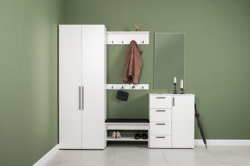 Тумба для обуви Эйр 16.130 белый (Моби) в Новоуральске - novouralsk.mebel-e96.ru