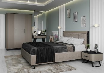 Спальный гарнитур Фиделия, модульный (Олмеко) в Новоуральске - novouralsk.mebel-e96.ru