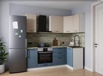 Угловой кухонный гарнитур Фьюжн 2200*1000 мм (Sanvut) в Новоуральске - novouralsk.mebel-e96.ru