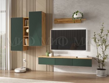 Стенка Флэш комп.2 крафт/грин (Миф) в Новоуральске - novouralsk.mebel-e96.ru