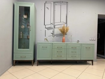 Стенка Гориция Зеленый самшит (БМ) в Новоуральске - novouralsk.mebel-e96.ru