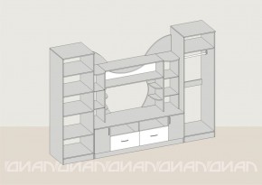 Гостиная Аллегро с 2 шкафами вариант-5 (венге/дуб белфорт) в Новоуральске - novouralsk.mebel-e96.ru