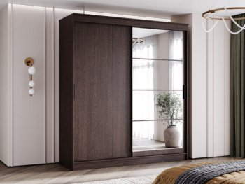 Шкаф-купе 2000 мм Гранд-1 ЛДСП/Зеркало, венге (Эра) в Новоуральске - novouralsk.mebel-e96.ru