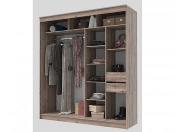 Шкаф-купе 2000 мм Гранд-1 ЛДСП/Зеркало, дуб горный (Эра) в Новоуральске - novouralsk.mebel-e96.ru