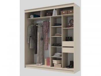 Шкаф-купе 2000 мм Гранд-1 ЛДСП/Зеркало, Сатин (Эра) в Новоуральске - novouralsk.mebel-e96.ru