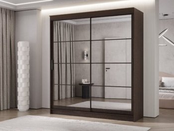 Шкаф-купе 2000 мм Гранд-1 зеркало/зеркало, венге (Эра) в Новоуральске - novouralsk.mebel-e96.ru