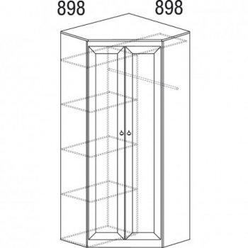 Шкаф угловой Инна 606 денвер темный (Яна) в Новоуральске - novouralsk.mebel-e96.ru